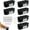 6 Pack Black, variant on 6 Pack Chicken Duck Feeder, Poultry Feeders and Waterers, Hanging Goat Feeder, Livestock Feeding Container, Feed Trough and Waterer Bucket with Clips(Black)