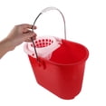 thumbnail image 5 of BESTYASH Plastic Mop Bucket with Handle Red Commercial Cleaning Bucket for Mop Attachment Large Use, 5 of 6