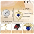 thumbnail image 6 of Yndra 18k Gold Plated Heart Necklace for Women,S925 Sterling Silver September Sapphire Birthstone Crown Pendant Necklace,Jewelry Gift for Her Wife Mom Girlfriend,Birthday Mother’s Day Gift, 6 of 11
