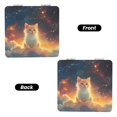thumbnail image 2 of Uemuo Starry Sky Constellation Cat Print Compact Portable Pocket Makeup Mirror - Leather Cover, Elegant Travel Cosmetic Mirror for Purse, Pocket, and Handbag-Square, 2 of 9