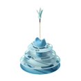 thumbnail image 4 of Rodillo de juguete para gatos perfecl Azul con pluma, 4 of 8