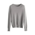 thumbnail image 5 of ManxiVoo Chandail à Capuche Tricoté à Manches Longues et Col Rond pour Femmes Automne Hiver Taille P Gris Foncé, 5 of 5