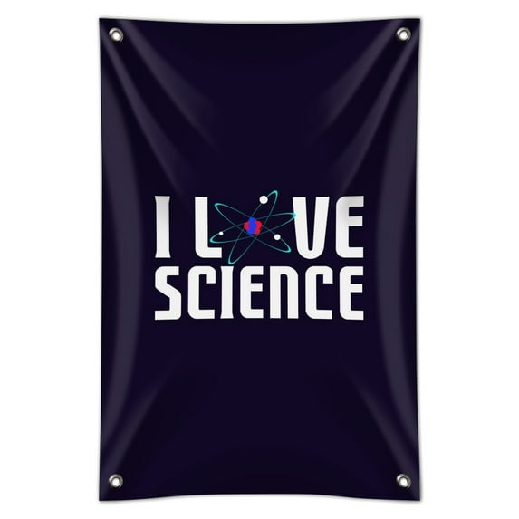 I Love Science Atom Home Business Office Sign