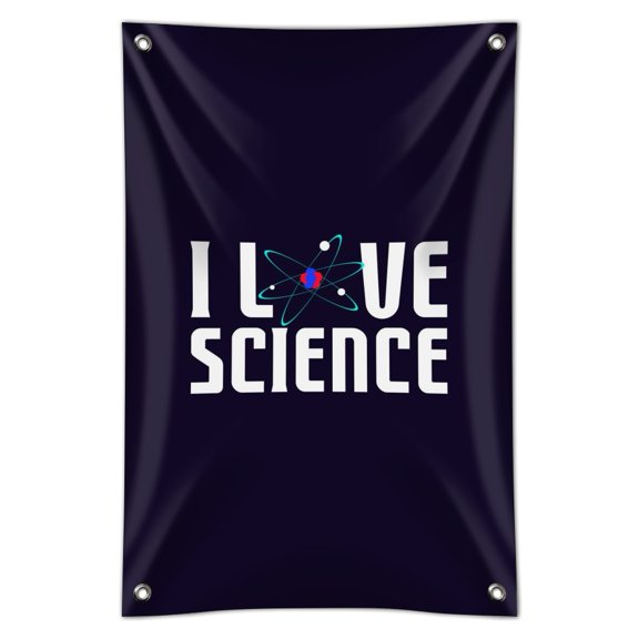 I Love Science Atom Home Business Office Sign