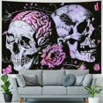 thumbnail image 4 of BCIIG  Skull Brain Tapestry Trippy Skeleton Eyes Tapestry Goth Snake Tapestry Psychedelic Flowers Tapestry Horror Moon Phase Tapestry Wall Hanging for Bedroom Painting, 4 of 6