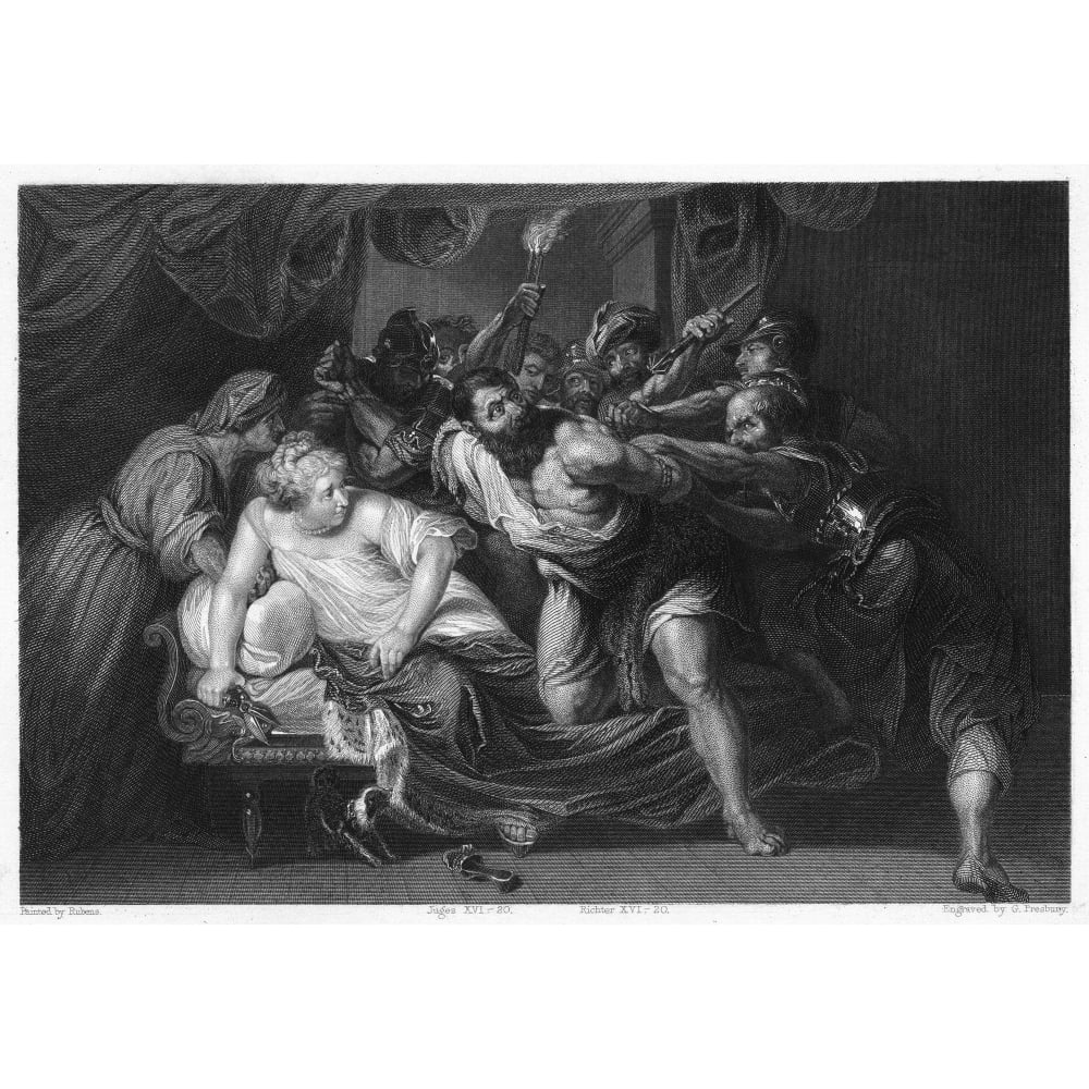 Samson And Delilah Nscene From Judges 1620 And She Said The Philistines