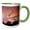 Green/White, variant on 3drose, Image of Dazzling Peach and Blue Sky with Trees in Shadow, 11oz Magic Transforming Mug
