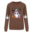 thumbnail image 4 of Oalirro Halloween Sweatshirt Fall Long Sleeve Funny Ghost Crewneck Spooky Raglan Graphic Pullover Shirts, 4 of 4