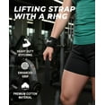 thumbnail image 2 of Weight Lifting Straps with With Cuffed D Ring, Heavy Duty Thyick Comfortable Lifting Straps, Secure Fit, Enhanced Grip, Straps for Weightlifting & Gym Training,Black, 2 of 8