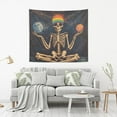 thumbnail image 2 of Yayeee Tapestry Wall Hanging for Bedroom 90" x 60" Living Room Home Wall Art Decor, Skeleton with Rainbow, 2 of 7