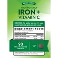 thumbnail image 2 of Iron Plus Vitamin C Tablets | 65mg of Iron | 90 Count | Gluten Free | by Nature's Truth, 2 of 7