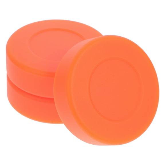 VERDANVERSE hockey stick handling balls Hockey Pucks PVC Orange Hockey Players 3Set 2.76*2.76*0.79in