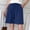 Navy, variant on Shorts for Women Wide Leg High Waisted Pink Bermuda Knee Length Comfy Cotton and Linen Shorts with Pockets
