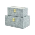 thumbnail image 2 of Home Decorative Canter Isle Light Blue Linen Box Set, 2 of 6