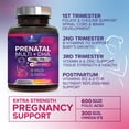 thumbnail image 6 of Prenatal Vitamins for Women with Folic Acid + Omega 3 DHA for Fetal Brain Development, Best Prenatal Vitamin Supplement, Daily Pregnancy Multivitamin Nutritional Support, Non-GMO - 240 Softgels, 6 of 10