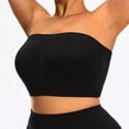 thumbnail image 4 of 2 Pack Plus Size Bandeau Bras for Women Strapless Ruched Front Tube Bralette Comfort Bras, 4 of 6