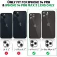 thumbnail image 2 of Southwit Camera Lens Protector Compatible for iPhone 14 Pro 6.1 inch ＆ iPhone 14 Pro Max 6.7 inch 2022, HD Tempered Glass Screen Metal Ring Cover, Case Friendly, Not Affect Night Shot (Colorful), 2 of 5