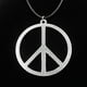 thumbnail image 3 of Collar de la paz de aleación europea y americana, elegante colgante con símbolo de la paz, diseño elegante, 3 of 5