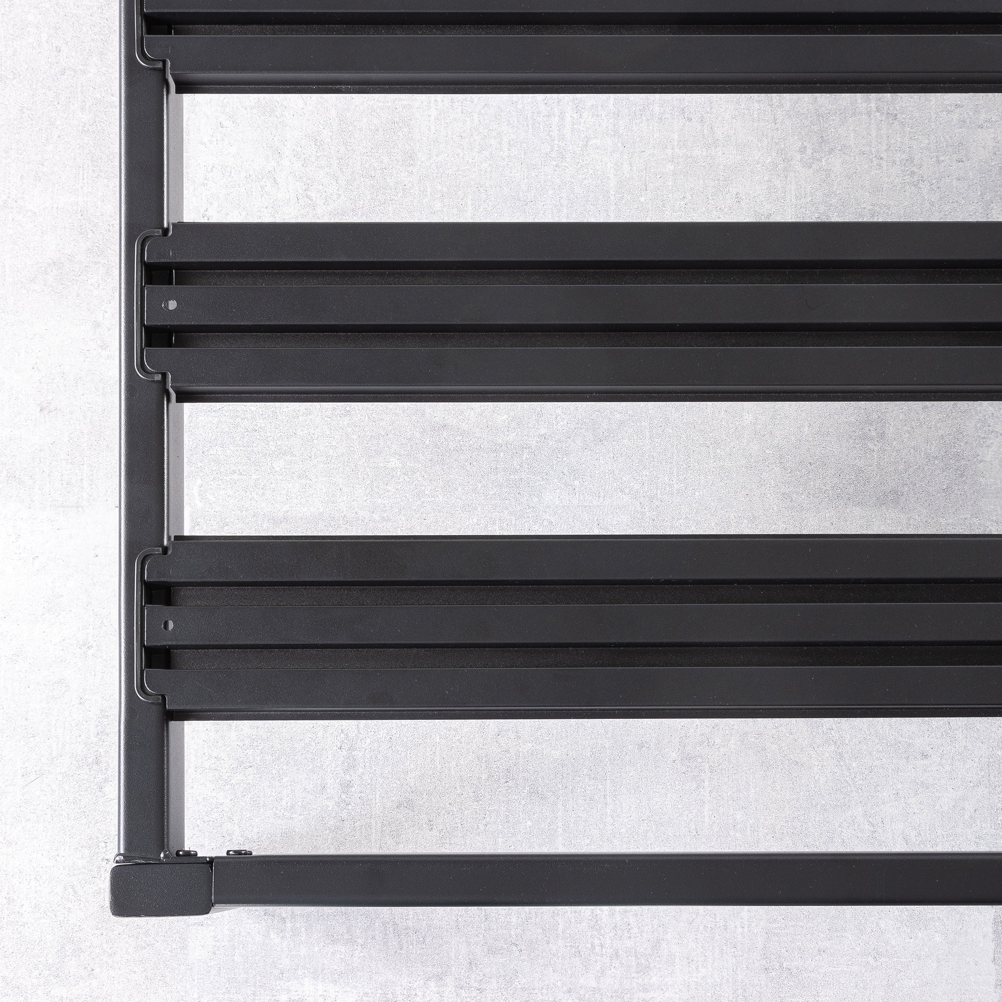 Mellow Rocky Base C Metal Platform Bed, Patented Wide Steel Slats, Black, Full