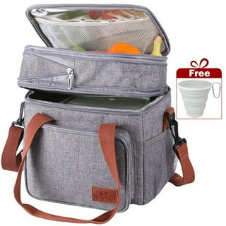 Lifewit Lunch Box for Men Women Double Deck Lunch Bag, Large Insulated ...