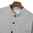 thumbnail image 4 of Mens Short Sleeve Shirts, Mens Waffle Button Down Shirt Short Sleeve Loose Fit Cuban Summer Beach Plain Tops, 4 of 8