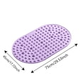 thumbnail image 3 of Round Non Shower Bath Mat with Suction Cups & Drain Holes, Machine Washable Bathtub Mat for Bathroom Swimming Pool(Purple,75x45cm), 3 of 6
