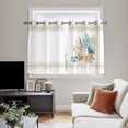 thumbnail image 4 of Coastal Starfish Kitchen Curtains Window Panels, Nautical Shells Coral Eucalyptus Stripes Insulated Window Treatment Curtain, Grommet Curtains for Bedroom/Living Room/Bathroom, 2 Piece 42"Wx45"L, 4 of 8