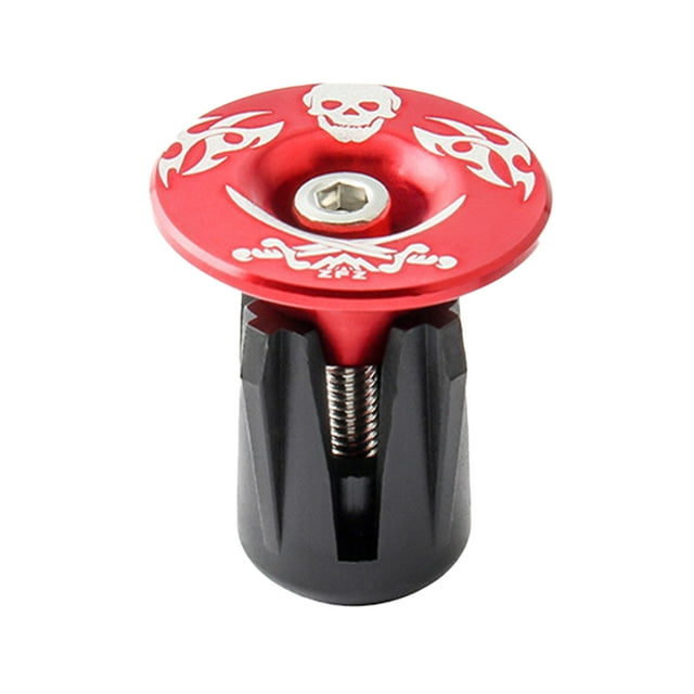 1 Paire Capuchons de Guidon Composant Accessoire en Aluminium Robuste Alliage Cyclisme Ajustement Prise de Poignée Pièces Pièce de Vélo Remplacement pour Remplacer Rouge