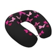 thumbnail image 2 of Xecao Breast Cancer Print Memory Foam Cervical Neck Pillow Versatile U-Shaped Pillows for Home,Office,Camping,Travelling,Soft Washable Cover, 2 of 8