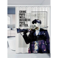 thumbnail image 4 of Cortina de baño impermeable y antimoho Cortinas de ducha Peaky Blinders Juego de accesorios de baño Tela opaca Lavable Hogar, 4 of 5