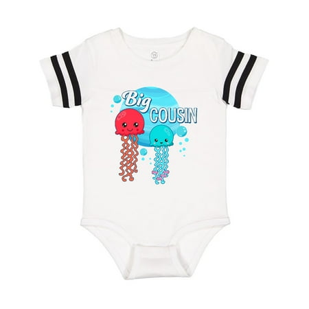 

Inktastic Big Cousin cute jellyfish Gift Baby Boy or Baby Girl Bodysuit