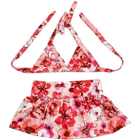 Dog Bikini Swimsuit Summer Puppy Bathing Dress Beach Clothes for Puppy Dog Cat (S  Floral)