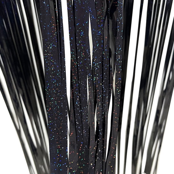 Cortinas con flecos - 2 paquetes 3.28ftx6.56ft Cortinas brillantes Decoraciones para fiestas Decoraciones para fotomatón Fiesta Zhivalor BST3000414-6