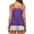 thumbnail image 5 of Summer Spaghetti Strap Women Solid Color Casual Tank Tops Sleeveless Lace-up Tops Camisole, 5 of 6