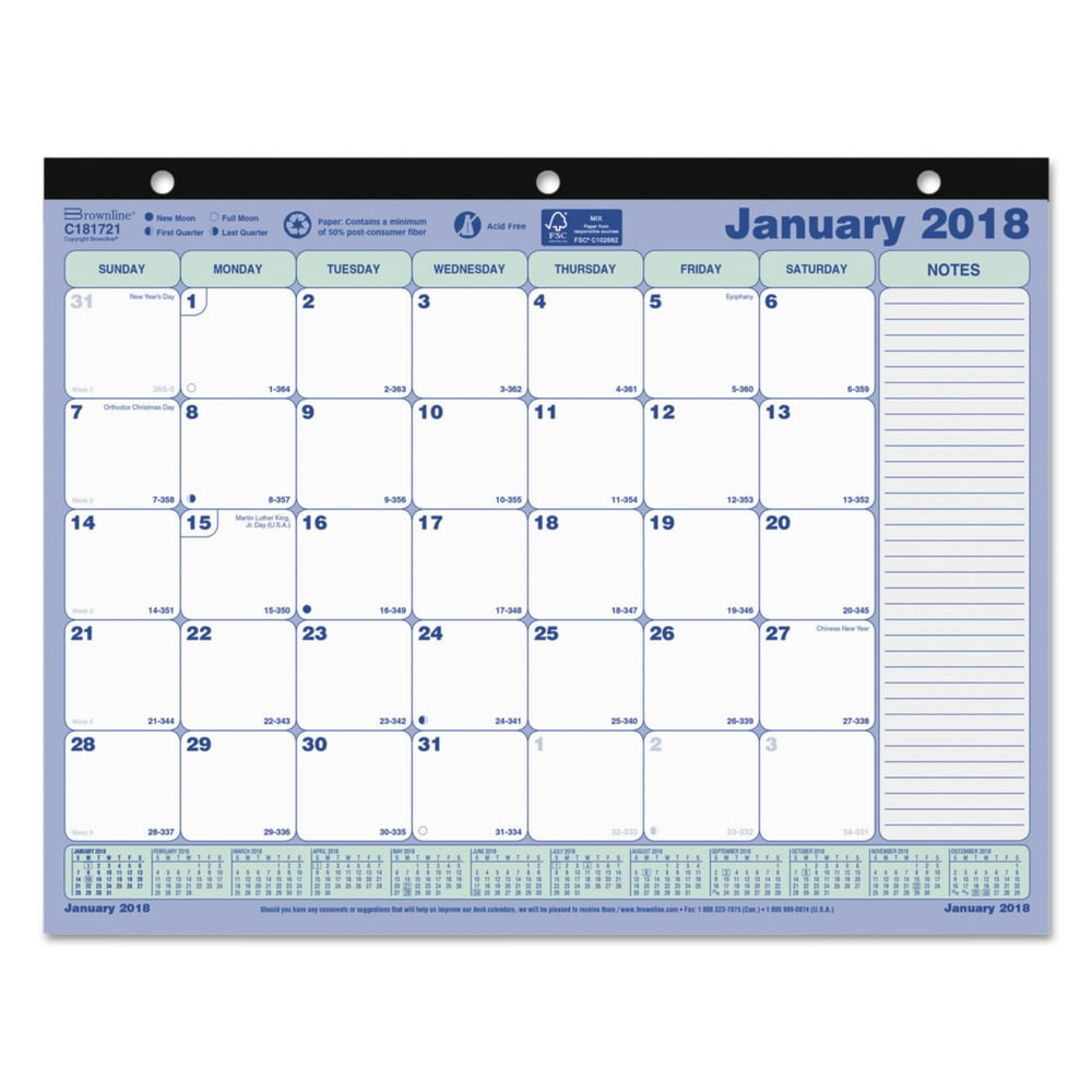 Brownline Desk Calendar