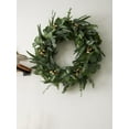 thumbnail image 6 of Guvpev 24" Olive & Eucalyptus Wreath for Front Door, Artificial Spring Door Wreath with Berries, Faux Green Fake Greenery Encalyptus Wreath for Wall Window Indoors Outdoor Farmhouse Home Decor, 6 of 10