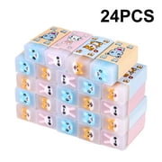 Hengguang 24Pcs Animal Erasers for Kids, Cute Jelly Erasers, Animal Pencil Erasers for Girls Boys Students School Supplies,Homework Rewards, Soft and Flexible