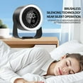 thumbnail image 4 of RAIN Powerful Ultra Quiet Personal Desk Fan for Bedroom Battery Operated USB Fan with LED Light Digital Display 10 Speed Adjustment Portable Cooling Fan for Sleeping,1pcs,Pink, 4 of 5