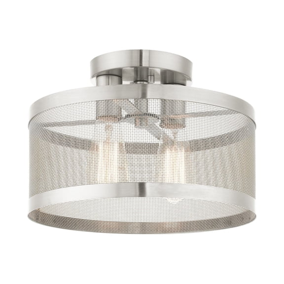 Livex Lighting - Industro - 2 Light Semi-Flush Mount in Contemporary Style - 13