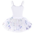 thumbnail image 2 of IBTOM CASTLE Kid Girls Butterfly Sequins Camisole Ballet Dance Dress Glitter Ruffle Tutu Skirt Dancewear, 2 of 10