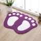 thumbnail image 4 of Alfombra de Baño Antideslizante y Absorbente, Patrón de Pies Grandes, Poliéster, Morado, 40 x 60 cm, Una Pieza, 4 of 5