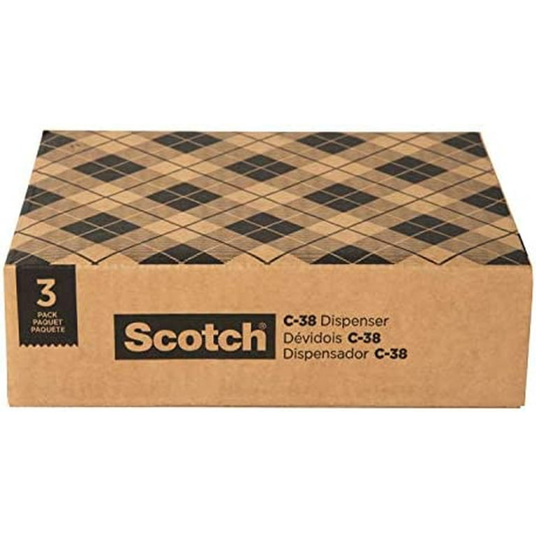 Scotch Classic Desktop Tape Dispenser C-38, Black, 1 in Core, Made From  100% Recycled Plastic, 1 Dispenser (C-38)