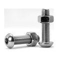 thumbnail image 3 of Tornillos y tuercas hexagonales de botón brillar M6 x 16 mm 304 acero inoxidable 50 piezas, 3 of 5