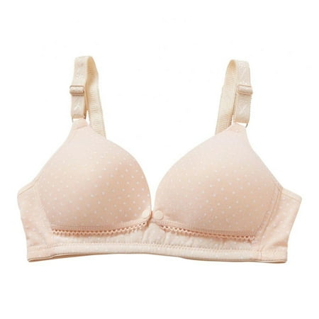

Breastfeeding Bra Front Button Nursing Bra Solid Color 3/4 Cup Bra Women Wireless Underwear Rear Closure Bra