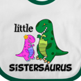 thumbnail image 4 of Inktastic Little Sistersaurus Girls Baby Bib, 4 of 4