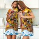 thumbnail image 4 of Fotbe Animals on Noah's Ark1 Bata de Dormir para Mujer con Estampado, Camisón de Algodón de Manga Corta, Ropa de Dormir Casual, 4 of 6