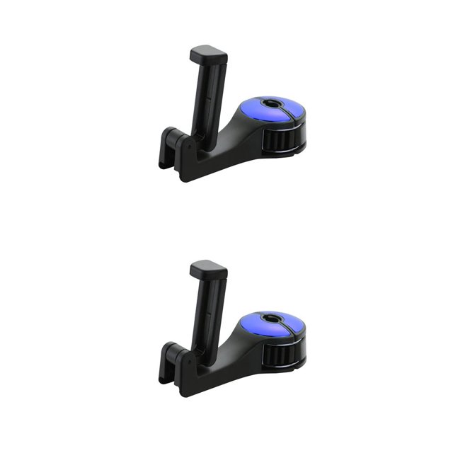 Seitruly Soporte de teléfono para reposacabezas de coche, soporte ajustable para teléfono móvil, gancho de montaje para reposacabezas, colgador de Azul 2piezas