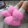 thumbnail image 2 of Snow Boots for Women,Punk Style Studded Furry Boots With Built In Height And Shearling Insulation,Winter Boots for Women,Pink,7.5, 2 of 8
