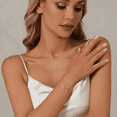 thumbnail image 2 of "Pulseras De Gato Luna Plata 925 Para Mujeres Dorado 21 Cm 21 Cm Lab.G, Plata", 2 of 5
