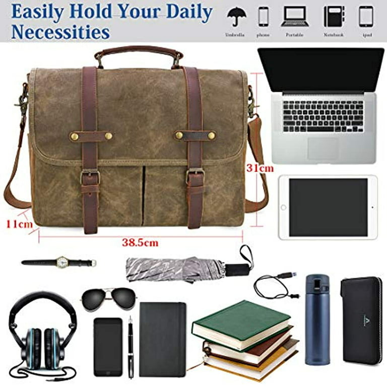 Coach Designer Briefcase Computer Laptop Bag authentic unisex Leather